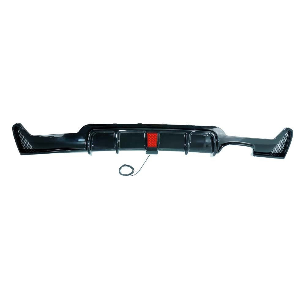 BMW 4 SERIES F32/F33/F36 GLOSS BLACK TWIN LEFT EXHAUST DIFFUSER WITH LED - V3 BMW 4 SERIES F32/F33/F36 GLOSS BLACK TWIN LEFT EXHAUST DIFFUSER WITH LED - V3