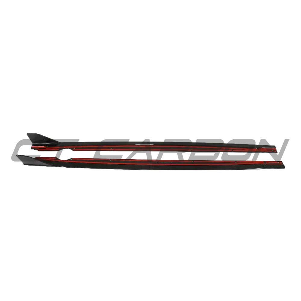 VW GOLF MK8/MK8.5 R/CS CARBON FIBRE SIDE SKIRTS - CT DESIGN