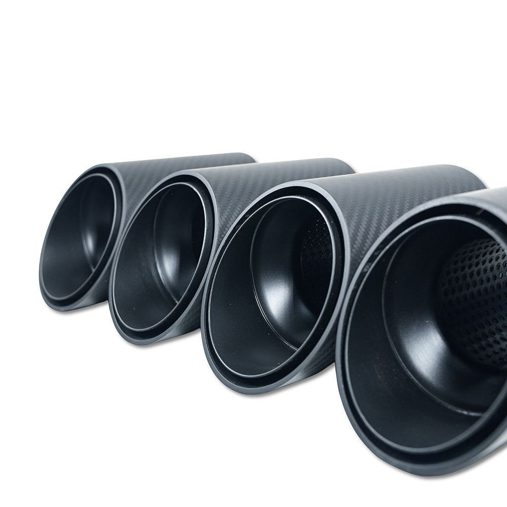 BMW G90 M5 & G99 M5 TOURING 2024+ CARBON FIBRE SLASH CUT EXHAUST TIPS - MATTE BLACK BMW G90 M5 & G99 M5 TOURING 2024+ CARBON FIBRE SLASH CUT EXHAUST TIPS - MATTE BLACK