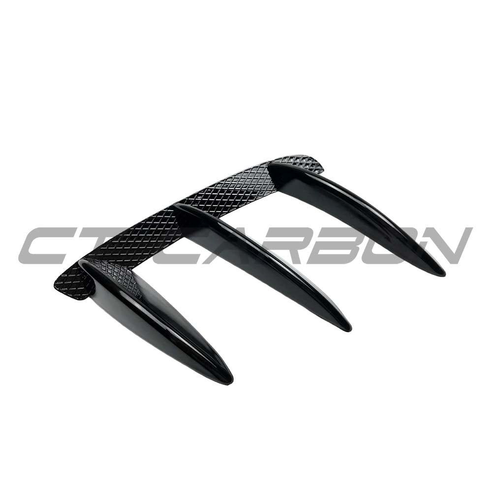 MERCEDES A-CLASS W176 (FACELIFT) 2015-2018 GLOSS BLACK REAR BUMPER TRIMS MERCEDES A-CLASS W176 (FACELIFT) 2015-2018 GLOSS BLACK REAR BUMPER TRIMS