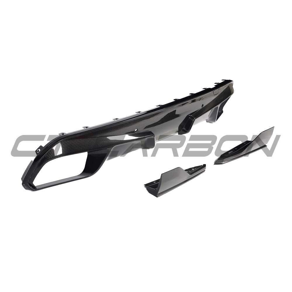 BMW F95 X5M PRE-LCI 2020-2023 CARBON FIBRE DIFFUSER WITH CORNERS BMW F95 X5M PRE-LCI 2020-2023 CARBON FIBRE DIFFUSER WITH CORNERS