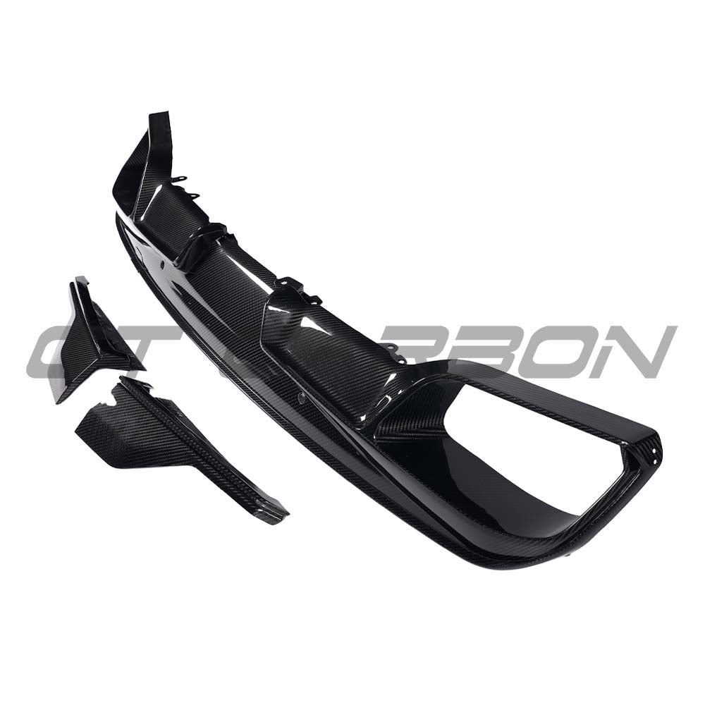 BMW F95 X5M PRE-LCI 2020-2023 CARBON FIBRE DIFFUSER WITH CORNERS BMW F95 X5M PRE-LCI 2020-2023 CARBON FIBRE DIFFUSER WITH CORNERS