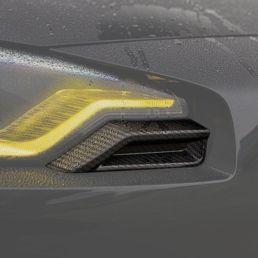 BMW G87 M2 CARBON FIBRE FRONT HEAD LIGHT ADD ON - CT DESIGN BMW G87 M2 CARBON FIBRE FRONT HEAD LIGHT ADD ON - CT DESIGN