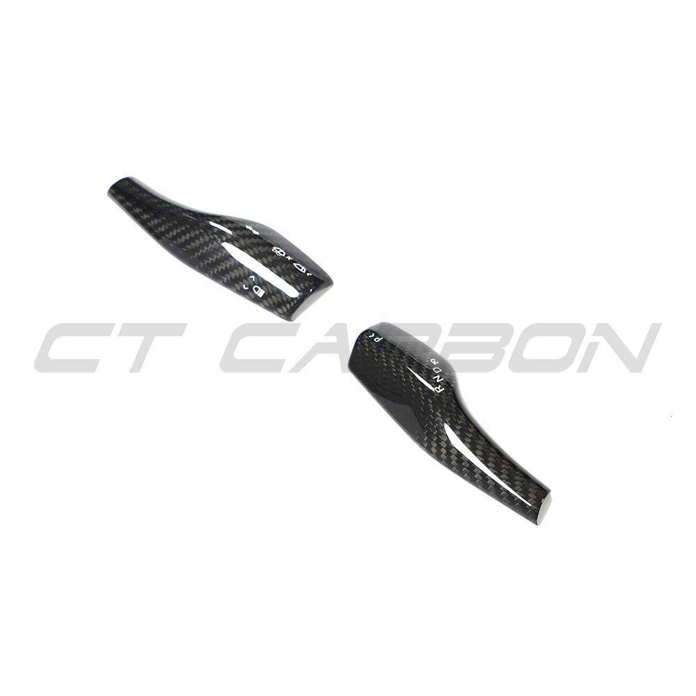 TESLA MODEL 3 & Y 2017+ CARBON FIBRE STALK COVER (Matte)