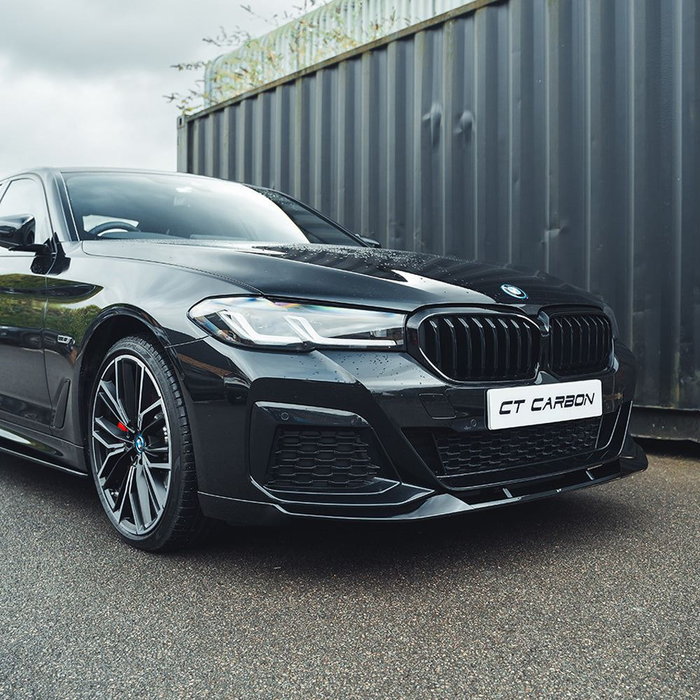 BMW 5 SERIES G30/G31 LCI GLOSS BLACK SPLITTER - V2 BMW 5 SERIES G30/G31 LCI GLOSS BLACK SPLITTER - V2