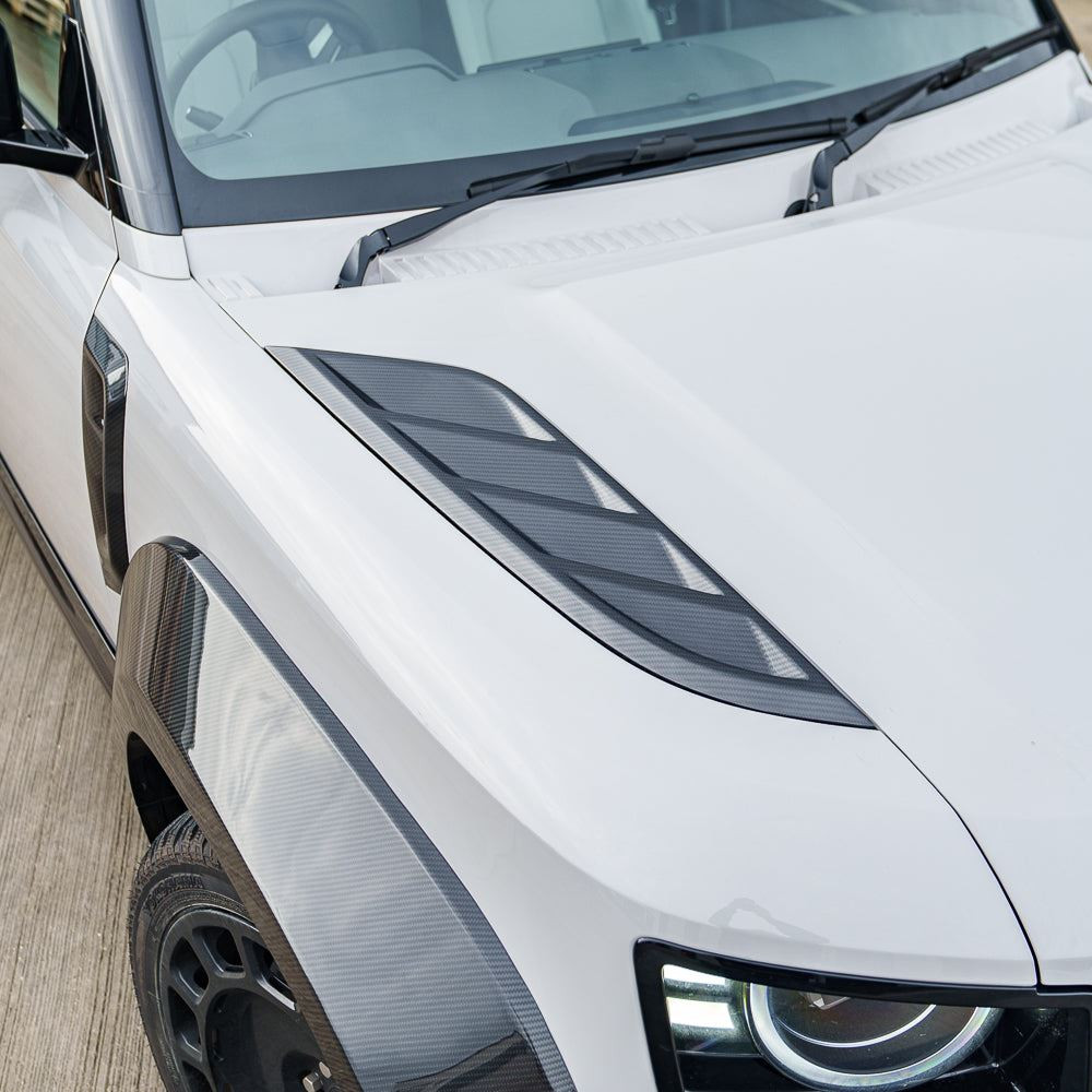 LAND ROVER DEFENDER L663 90/110/130 CARBON FIBRE BONNET/HOOD VENTS - CT DESIGN LAND ROVER DEFENDER L663 90/110/130 CARBON FIBRE BONNET/HOOD VENTS - CT DESIGN