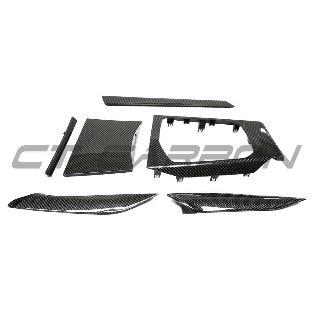 BMW GXX 2020-2021 CARBON FIBRE CENTER CONSOLE TRIM - LHD BMW GXX 2020-2021 CARBON FIBRE CENTER CONSOLE TRIM - LHD