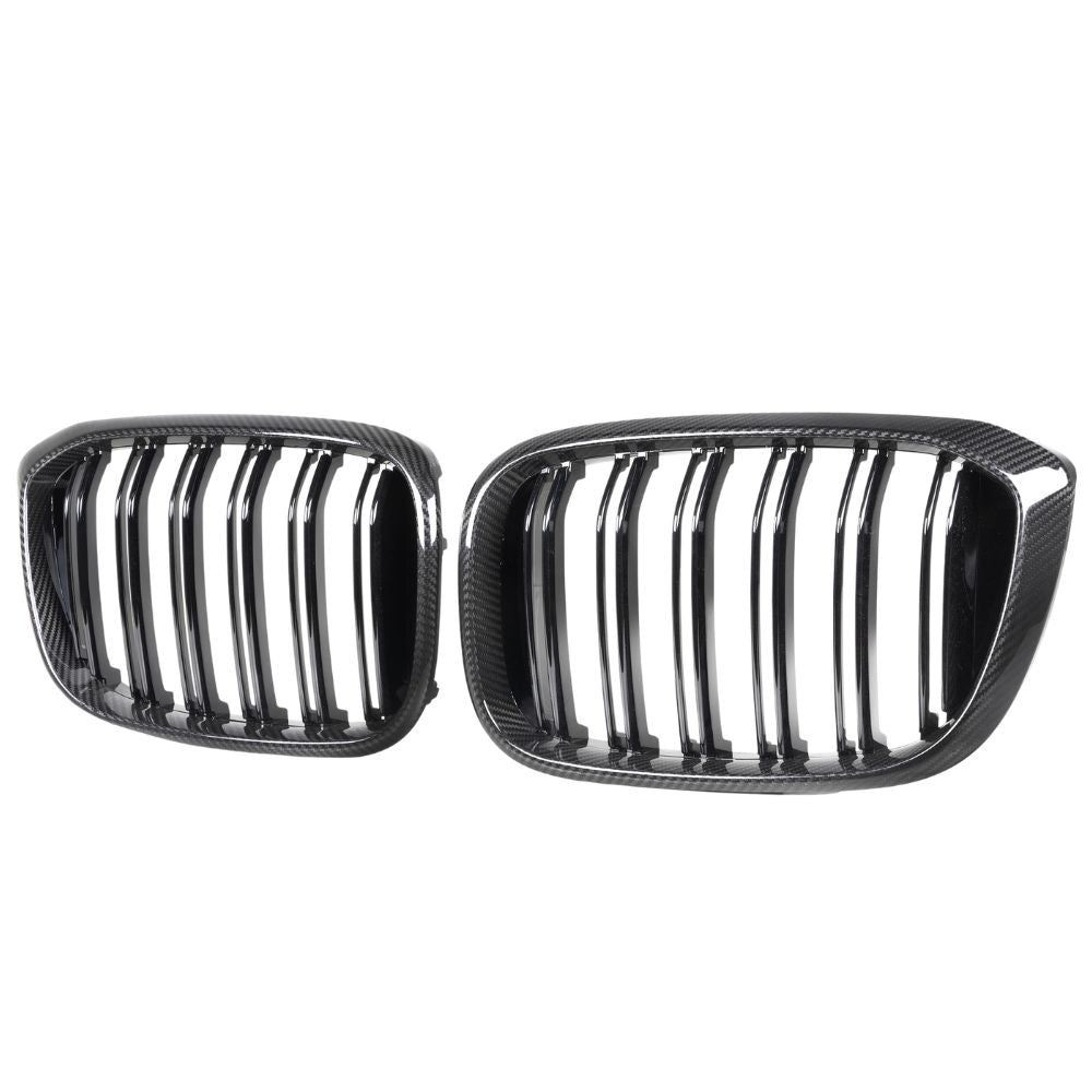 BMW G01 X3 2017-2021 DOUBLE SLAT CARBON FIBRE GRILLES BMW G01 X3 2017-2021 DOUBLE SLAT CARBON FIBRE GRILLES