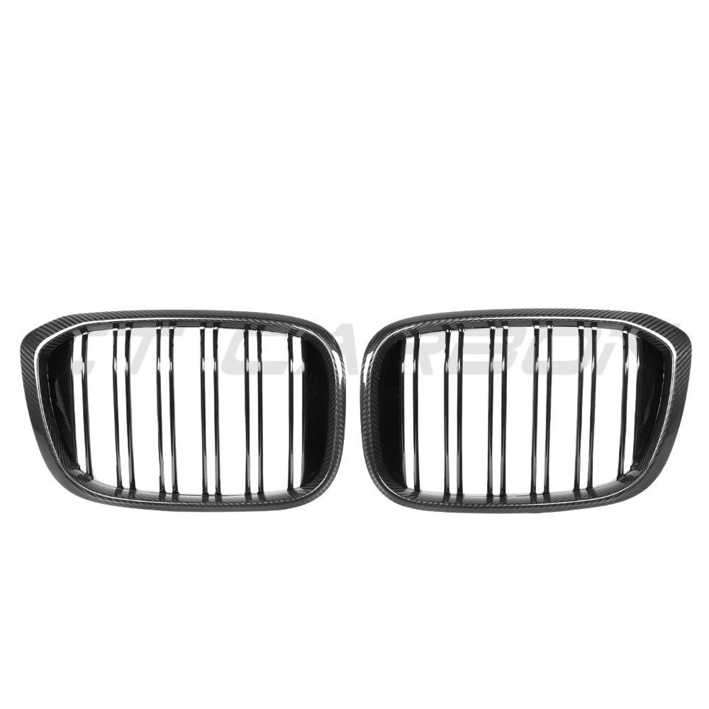 BMW G01 X3 2017-2021 DOUBLE SLAT CARBON FIBRE GRILLES BMW G01 X3 2017-2021 DOUBLE SLAT CARBON FIBRE GRILLES