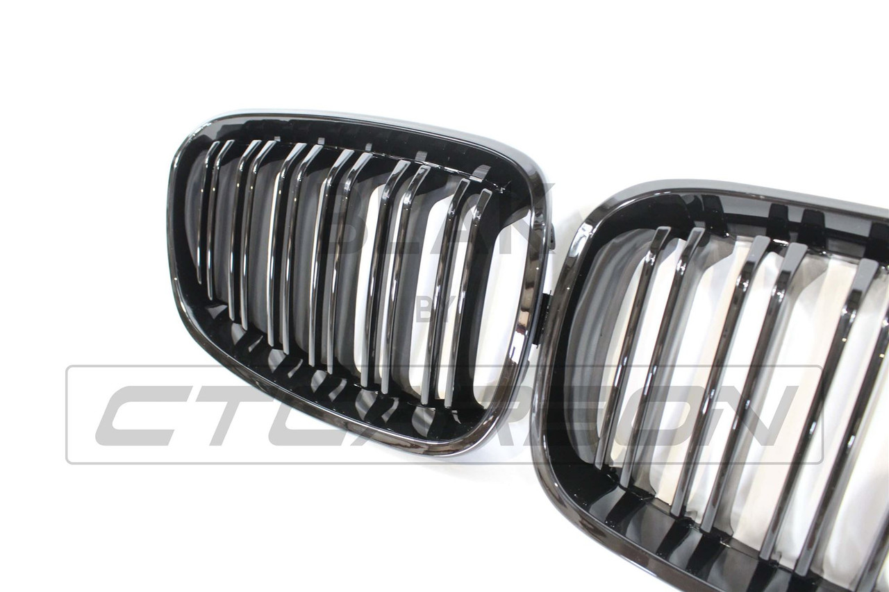 BMW F20 1 SERIES PRE-LCI DOUBLE SLAT BLACK GRILLES - BLAK BY CT CARBON BMW F20 1 SERIES PRE-LCI DOUBLE SLAT BLACK GRILLES - BLAK BY CT CARBON