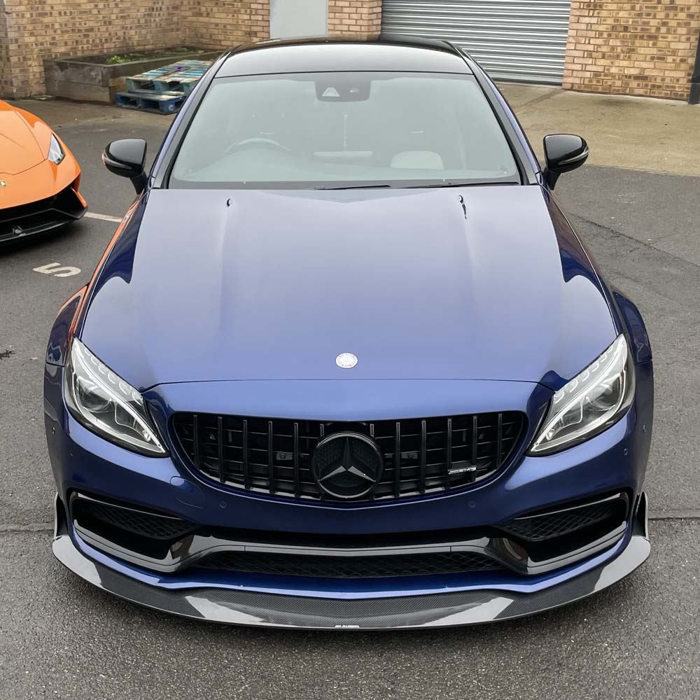 MERCEDES W205 C63 COUPE/CONVERTIBLE 2015-2023 CARBON FIBRE SPLITTER - V3 - CT DESIGN