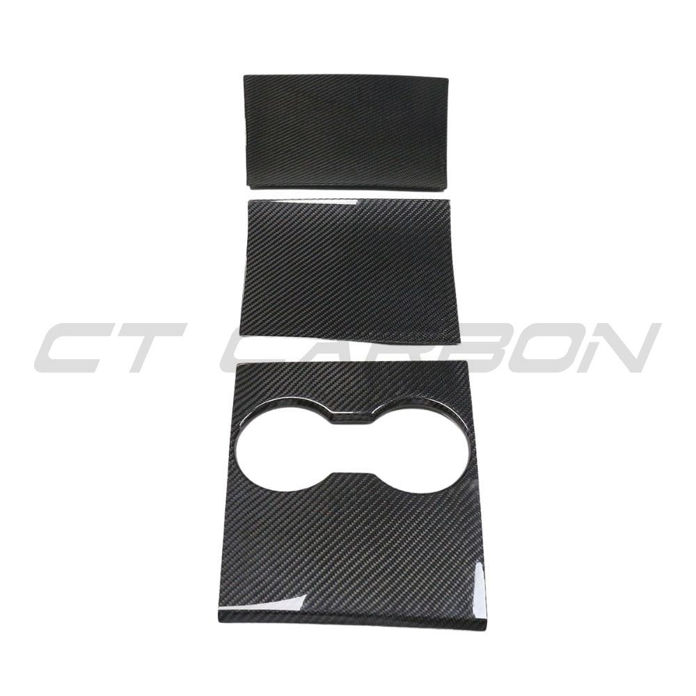 TESLA MODEL 3 2017-2023 CARBON FIBRE CENTRE CONSOLE ADD ON TESLA MODEL 3 2017-2023 CARBON FIBRE CENTRE CONSOLE ADD ON