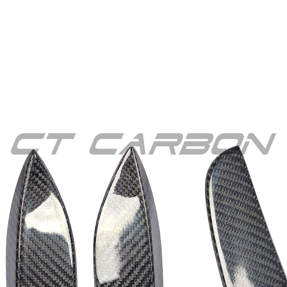 MERCEDES W205 C63 & C63S FRONT BUMPER CARBON FIBRE CANARDS / FINS