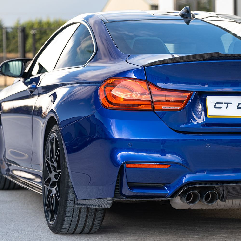 BMW M3/M4 (F80 F82 F83) CARBON FIBRE REAR BUMPER CORNERS BMW M3/M4 (F80 F82 F83) CARBON FIBRE REAR BUMPER CORNERS