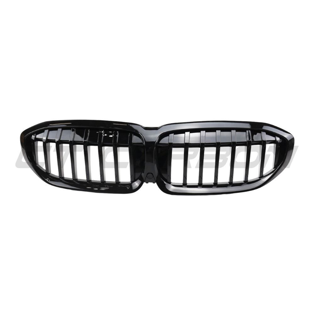 BMW 3 SERIES G20/G21 2022+ LCI GLOSS BLACK GRILLE - SINGLE SLAT BMW 3 SERIES G20/G21 2022+ LCI GLOSS BLACK GRILLE - SINGLE SLAT