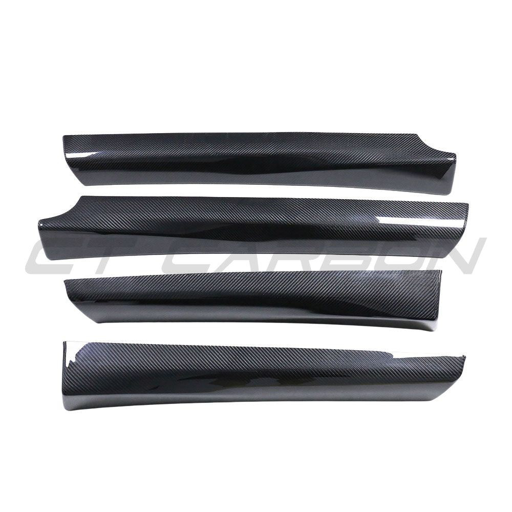 TESLA MODEL 3 2017-2023 CARBON FIBRE INTERIOR DOOR PANEL TRIM ADD ON (Gloss Carbon)