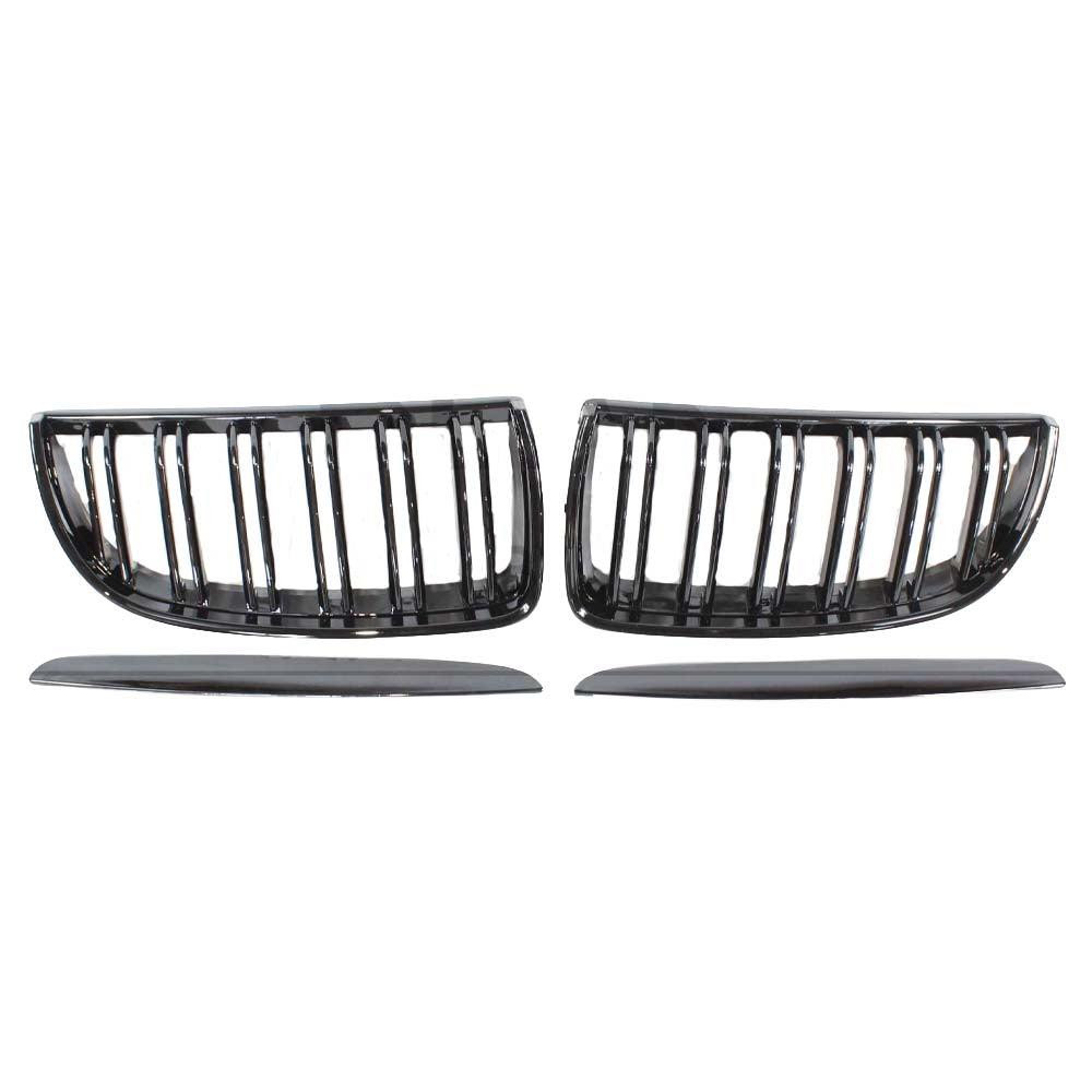 BMW E90 3 SERIES PRE-LCI DOUBLE SLAT BLACK GRILLES