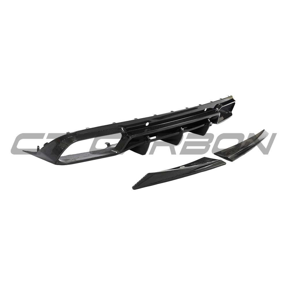 MERCEDES W205 C63 FACELIFT COUPE/CONVERTIBLE 2DR CARBON FIBRE DIFFUSER V2 - CT DESIGN