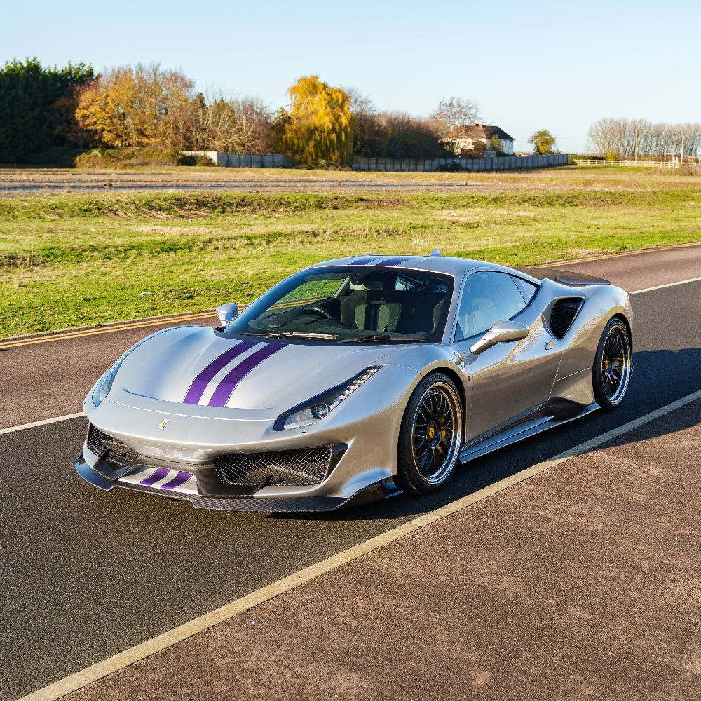 FERRARI 488 PISTA CARBON FIBRE SPLITTER - CT DESIGN