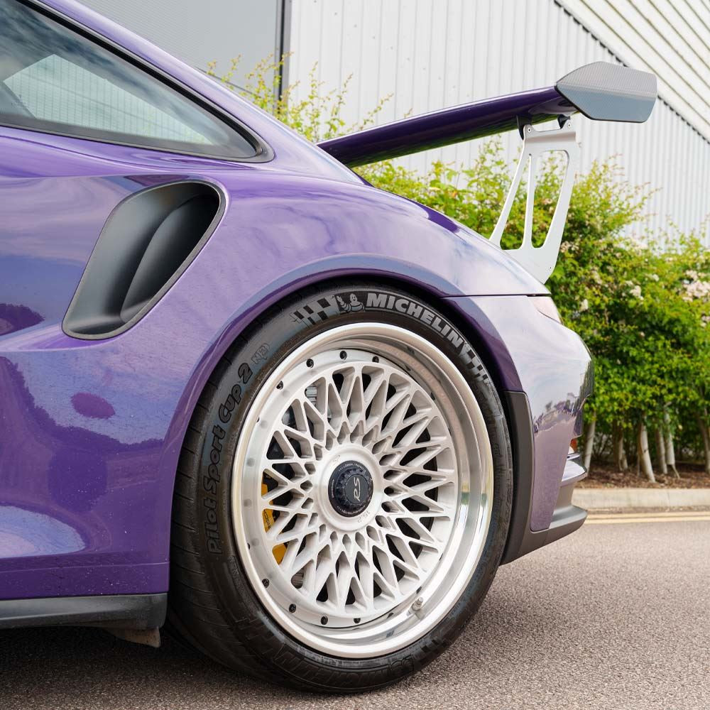 PORSCHE 911 GT2 RS/GT3 RS WING RISERS - SILVER - CT DESIGN