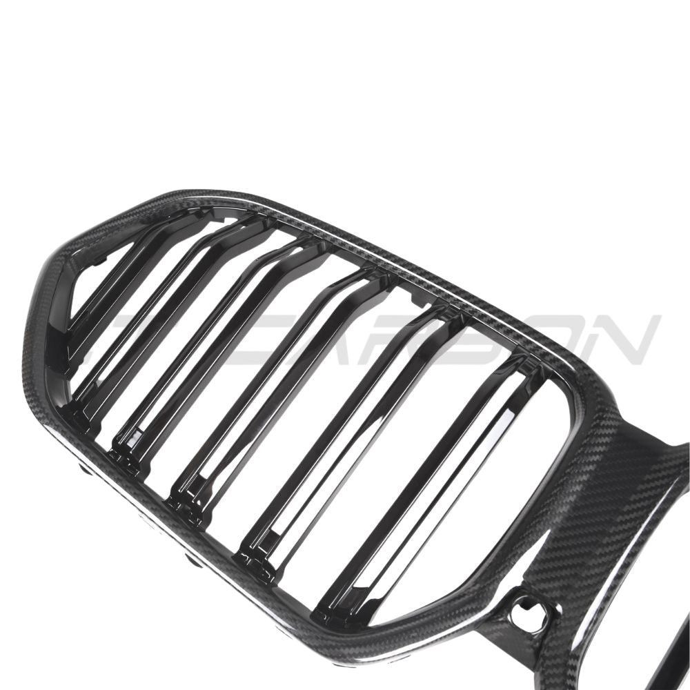 BMW X6 G06 & X6M F96 2019-2022 DOUBLE SLAT PRE-PREG CARBON FIBRE GRILLE BMW X6 G06 & X6M F96 2019-2022 DOUBLE SLAT PRE-PREG CARBON FIBRE GRILLE