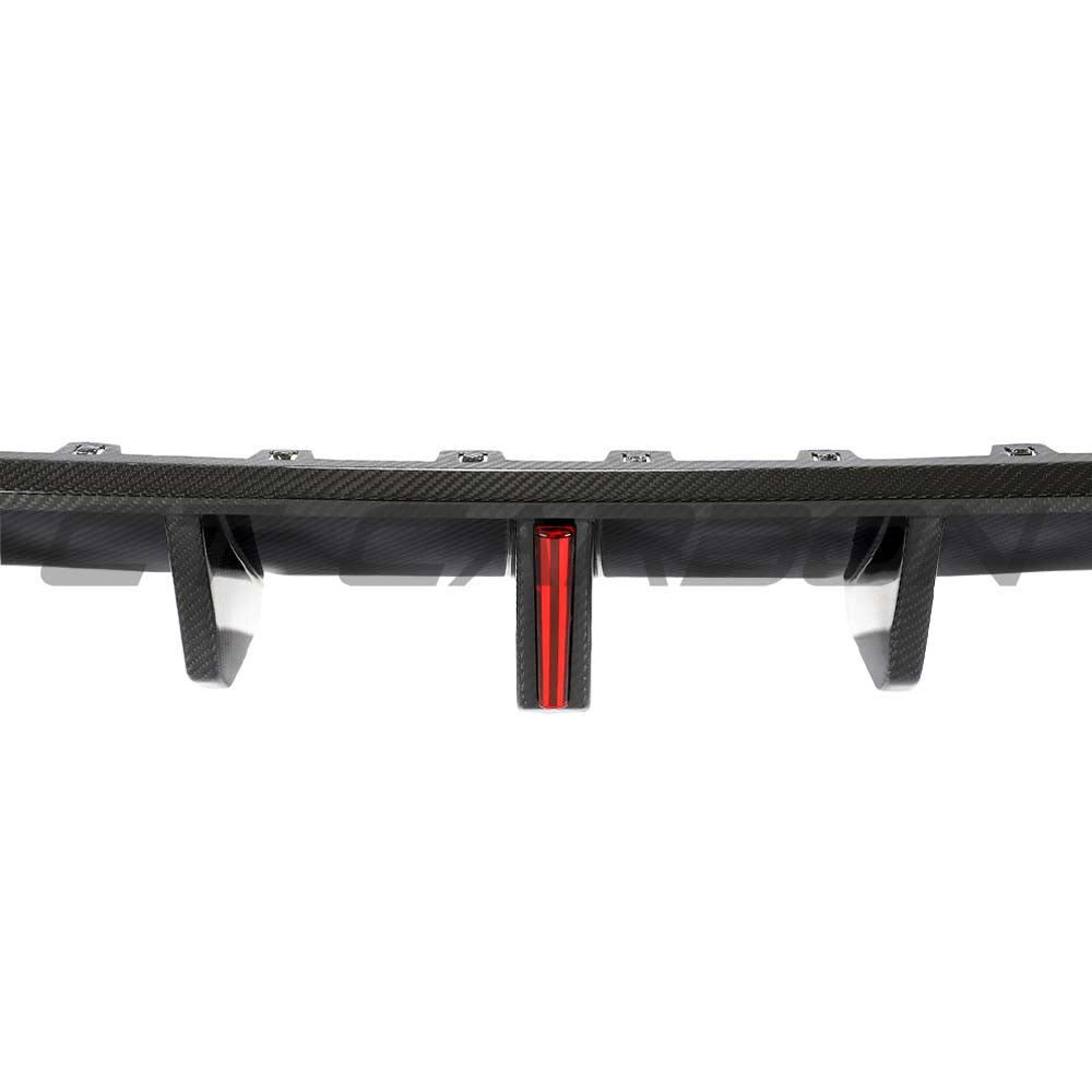 VOLKSWAGEN GOLF MK8/8.5 GTI/GTD 2021+ CARBON FIBRE DIFFUSER WITH LED