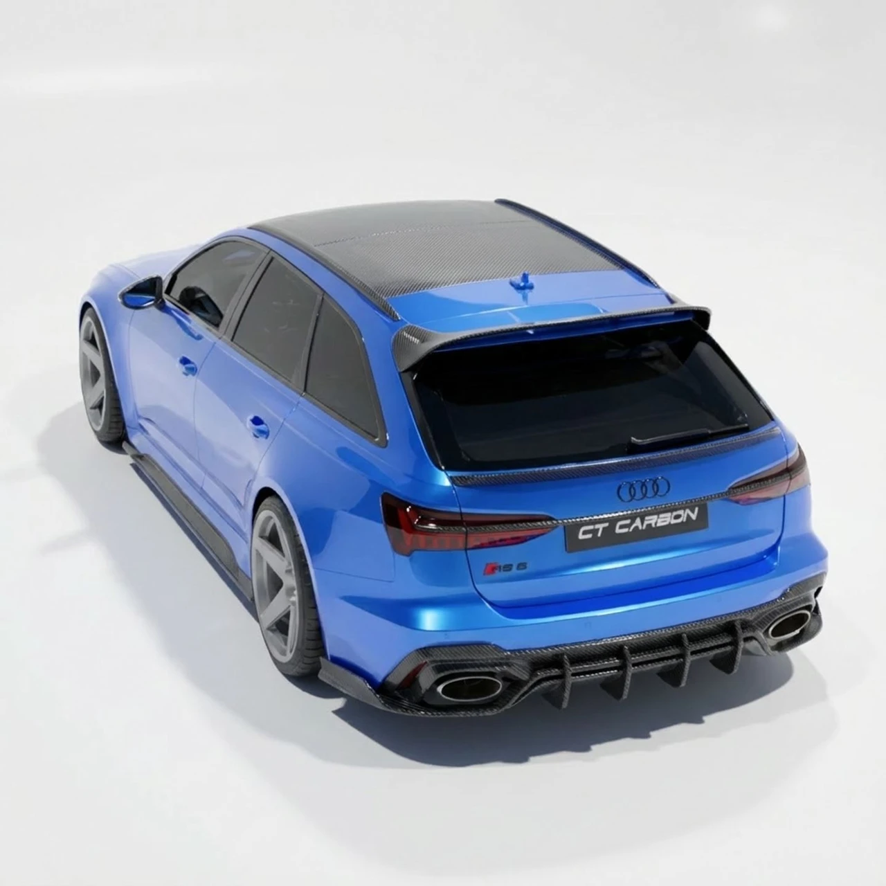 AUDI RS6/RS7 C8 AVANT CARBON FIBRE SIDE SKIRTS - CT DESIGN V2