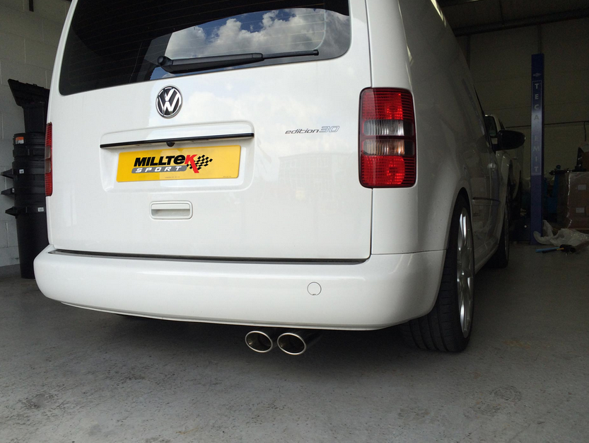 VW Caddy 2K - MK3 / MK4 Milltek Cat-Back Exhaust System 2WD Manual and DSG (not Maxi / AdBlue models)