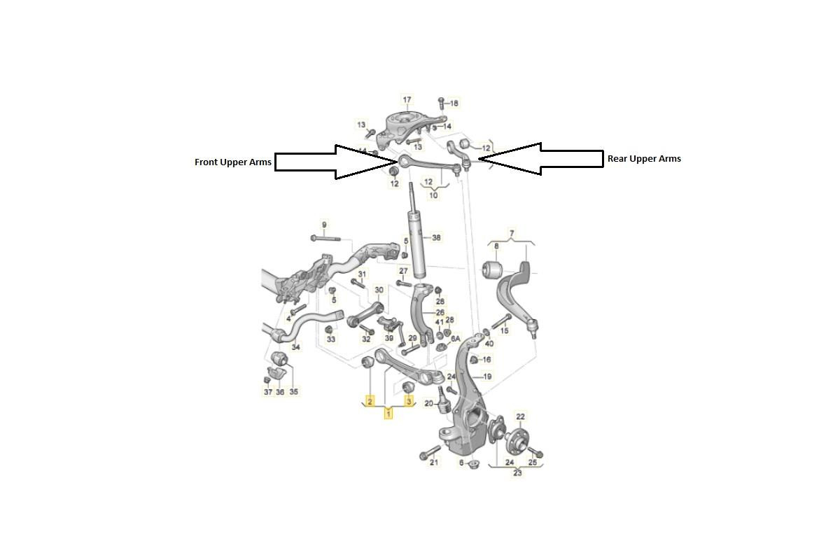 Front Axle Upper Suspension Arms for B8 Platform Vehicles Front Axle Upper Suspension Arms for B8 Platform Vehicles