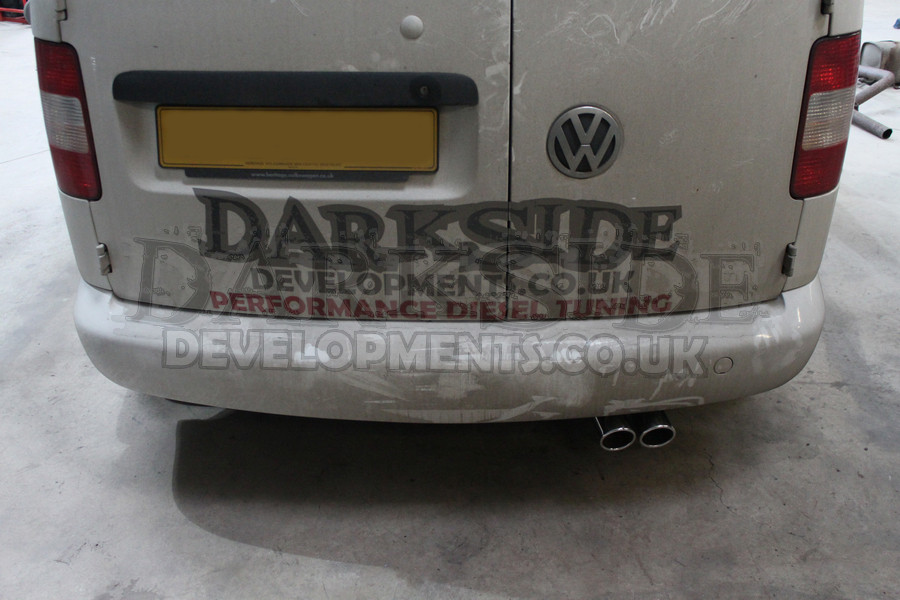 Darkside VW Caddy 2K / MK3 Cat-Back Exhaust System - Twin 3" Tip