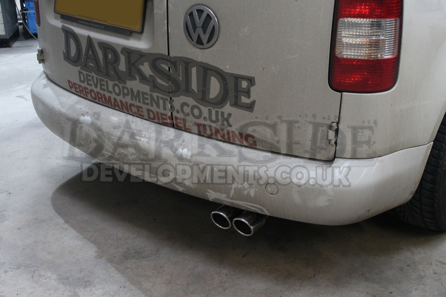 Darkside VW Caddy 2K / MK3 Cat-Back Exhaust System - Twin 3" Tip