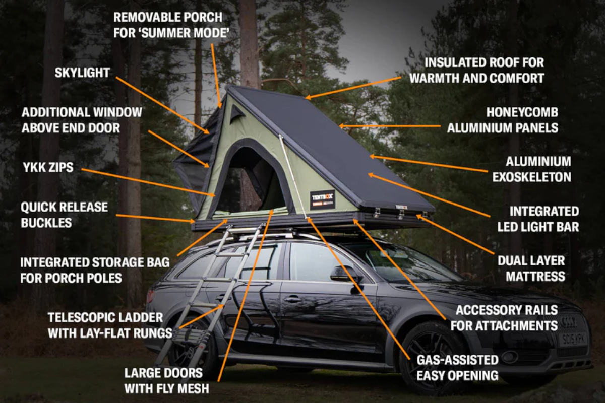 TentBox CARGO 2.0 Aluminium Hard Shell Roof Tent