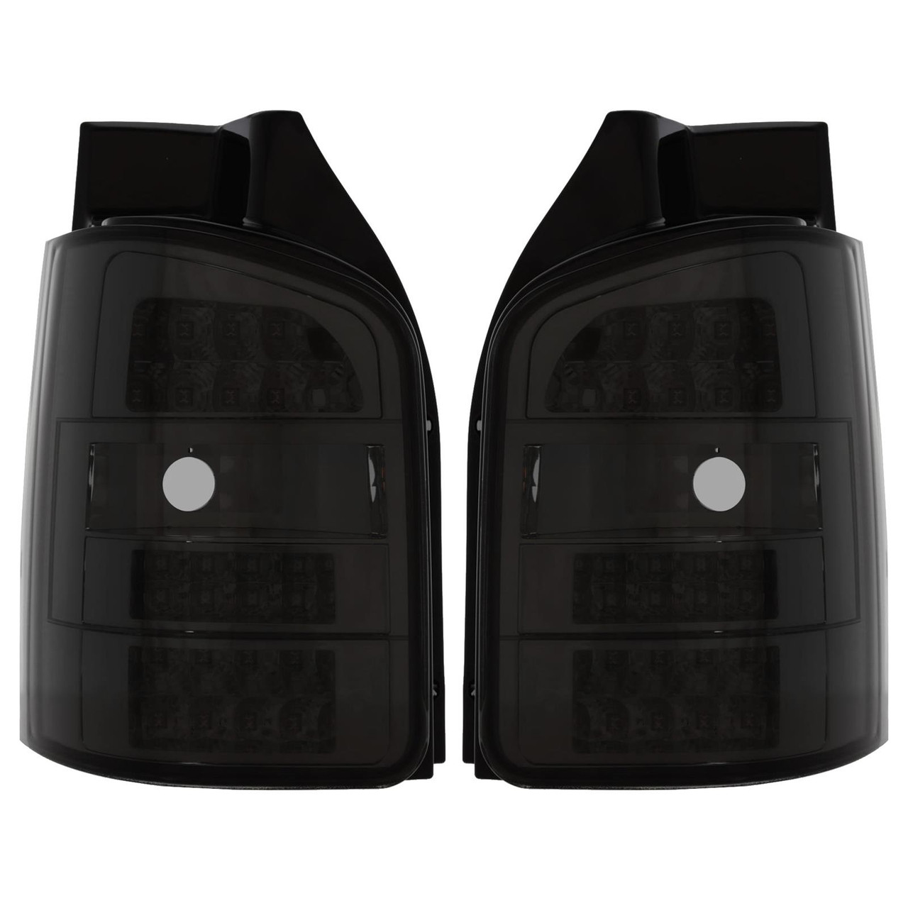 VW Transporter 2003-2009 T5 Smoked Rear Lights for Models with Twin Rear Doors VW Transporter 2003-2009 T5 Smoked Rear Lights for Models with Twin Rear Doors
