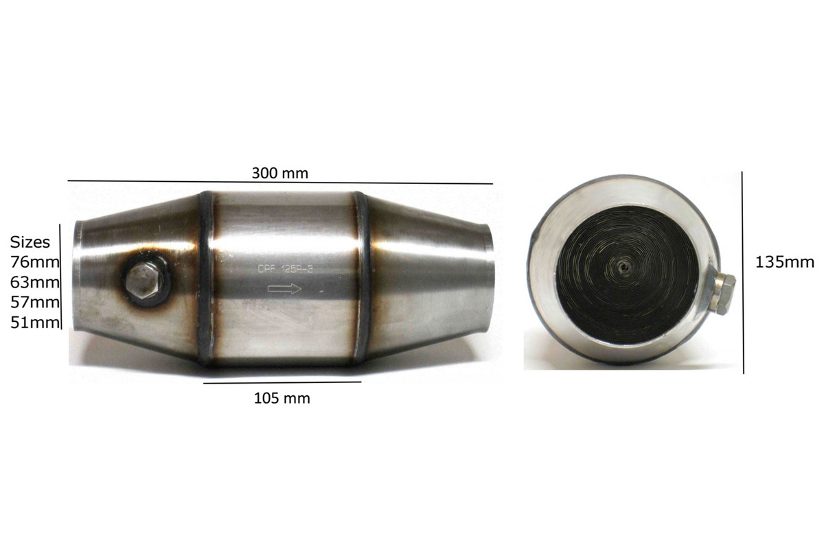 High Flow Universal Stainless Race DPF (Diesel Particulate Filter) Pipe - 2.25" / 2.5" / 3.0" - Not Type Approved