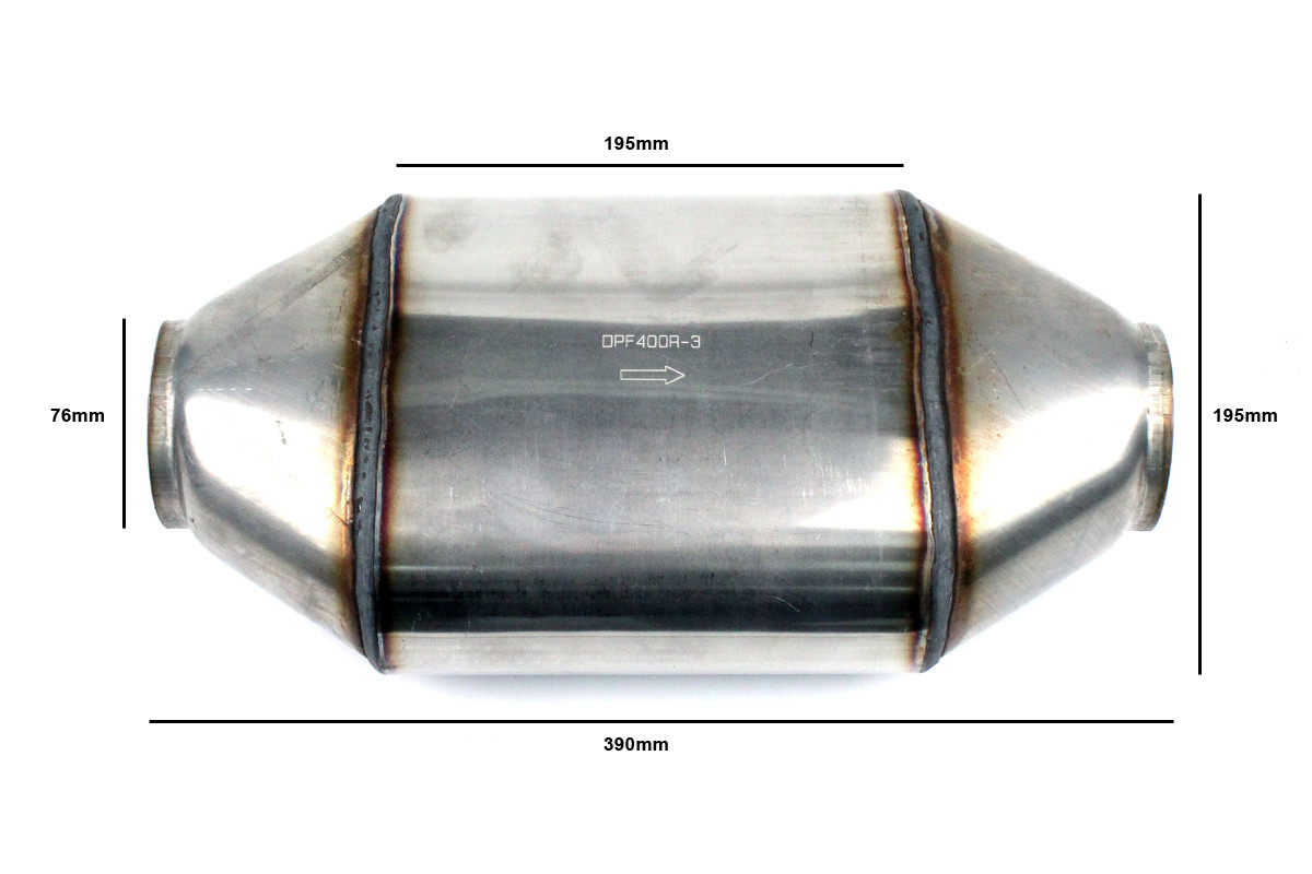 High Flow Universal Stainless Race DPF (Diesel Particulate Filter) Pipe - 2.25" / 2.5" / 3.0" - Not Type Approved