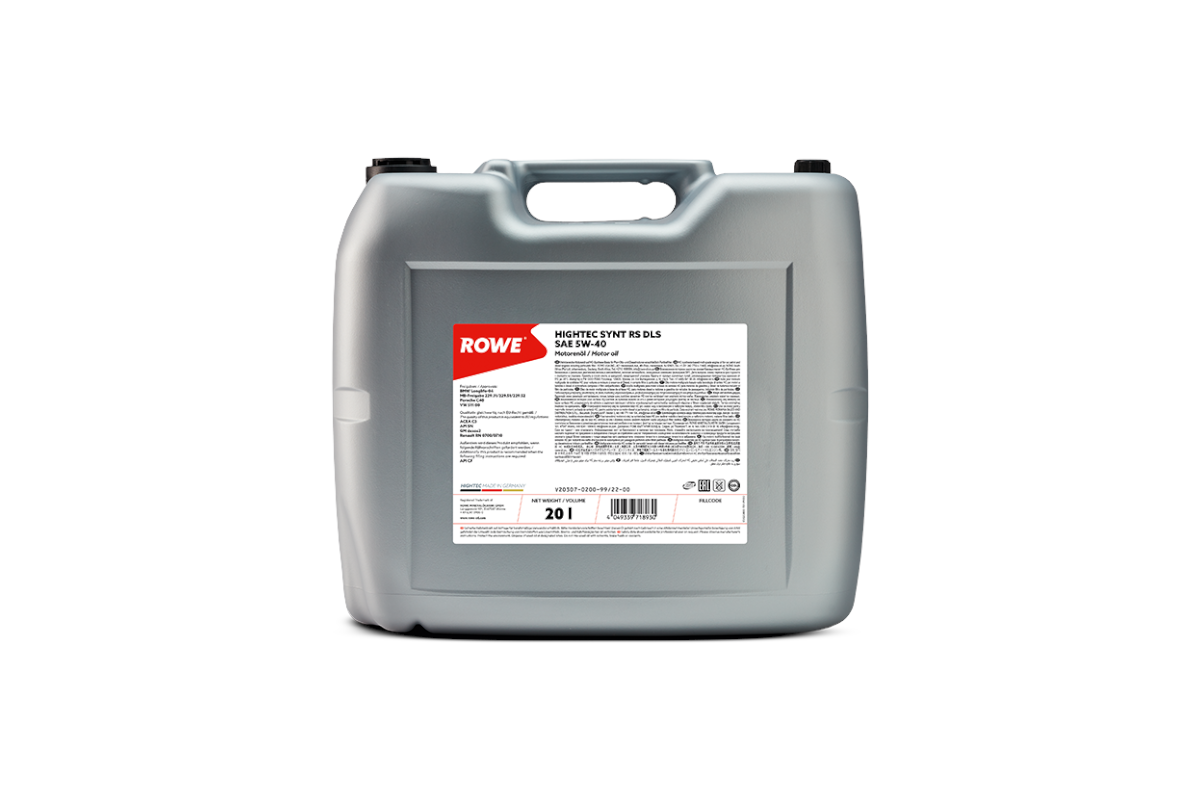 20L Bottle of Rowe Hightec RS DLS SAW 5w-40 Engine Oil (VW 511) 20L Bottle of Rowe Hightec RS DLS SAW 5w-40 Engine Oil (VW 511)