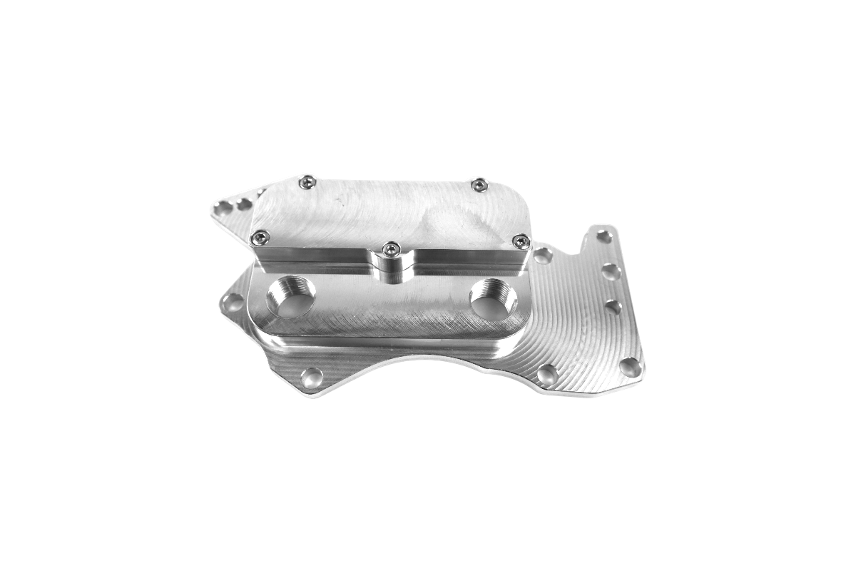 External Oil Cooler Take Off Plate for VAG 2.7 & 3.0 TDI Engines External Oil Cooler Take Off Plate for VAG 2.7 & 3.0 TDI Engines