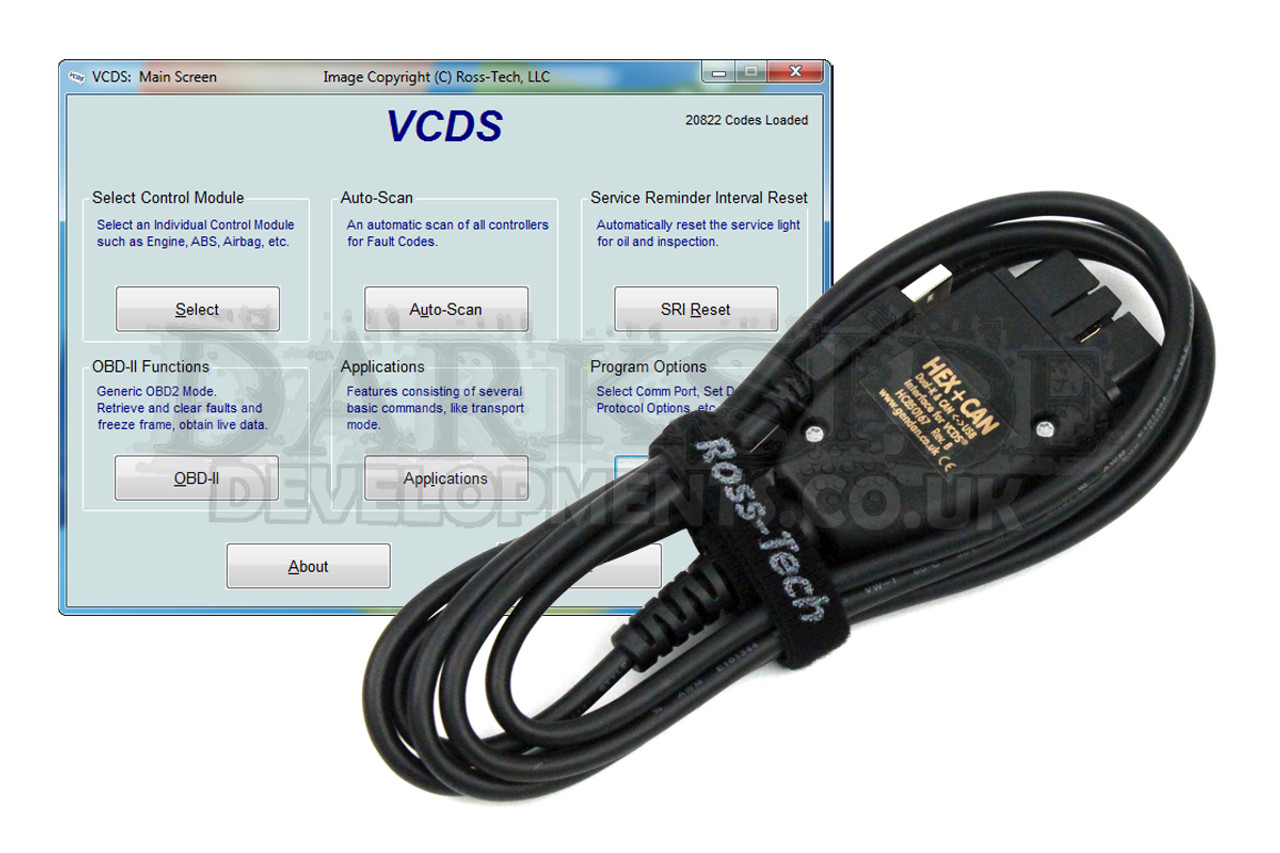 Genuine VAG-Com VCDS Software VW, Audi, Seat, Skoda Diagnostic Tool -  Darkside Developments