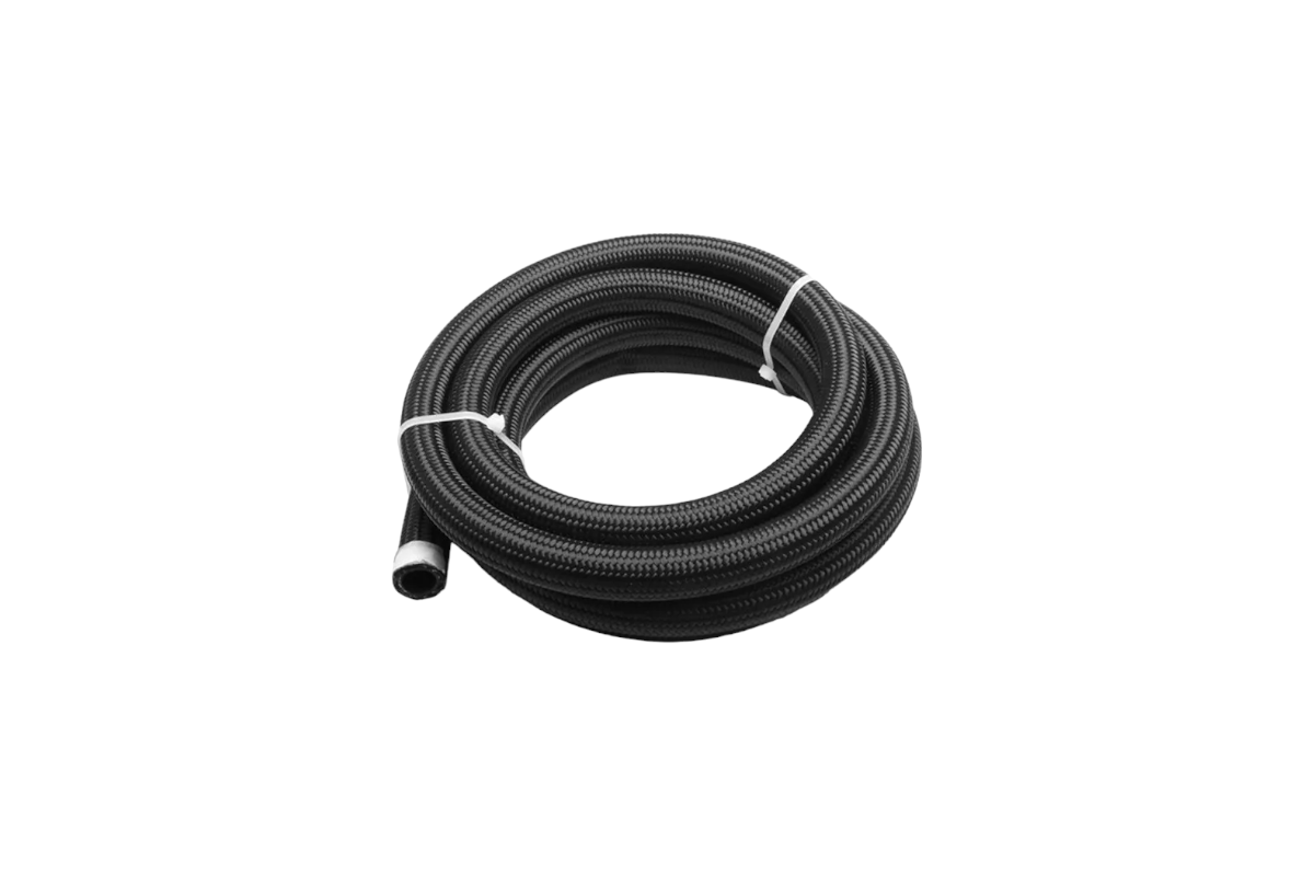 AN-8 Oil Hose Black Nylon Braided 1cm