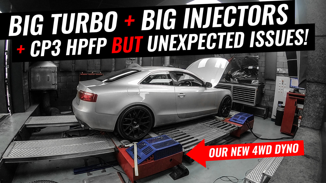 OUR NEW 4WD DYNO + CP3 HPFP + BIG INJECTORS + AN UNEXPECTED PROBLEM - AUDI A5 3.0 TDI QUATTRO PROJECT