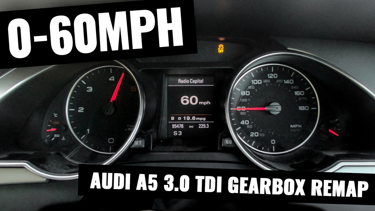 0-60MPH AFTER GEARBOX REMAP - AUDI A5 3.0 TDI QUATTRO PROJECT