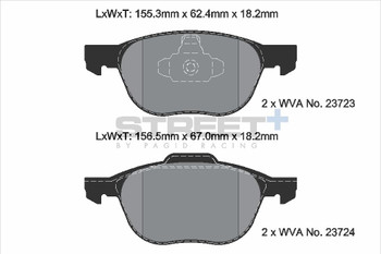 Pagid Racing Street+ Ford / Mazda / Nissan / Volvo Brake Pad Set - T8041SP2001