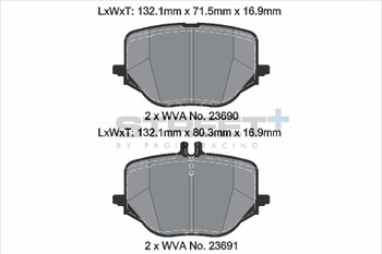Pagid Racing Street+ Mercedes GLX (X254) Rear Brake Pad Set - T8314SP2001