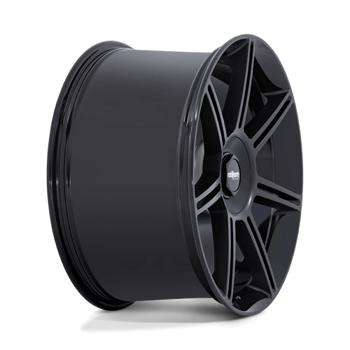 Rotiform FRA GLOSS BLACK WITH MATTE BLACK SPOKES Alloy Wheel - 22X12 - 5X130 - CB: 71.5 - ET60
