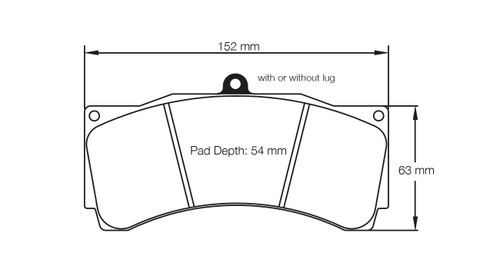 Pagid S1539 RSL 1E Front Brake Pads for TCR Race Cars - S1539L1E001