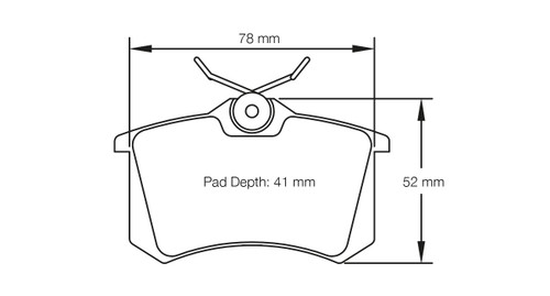 Pagid S1158 RSL 19 Rear Brake Pads for Golf R32 / S3 Platform - E115819010