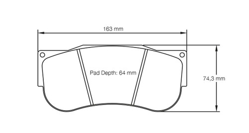 Pagid S2560 RSL 1 Front Brake Pads for AP Racing CP6210 D64 / CP6269 - S2560L01001 Pagid S2560 RSL 1 Front Brake Pads for AP Racing CP6210 D64 / CP6269 - S2560L01001