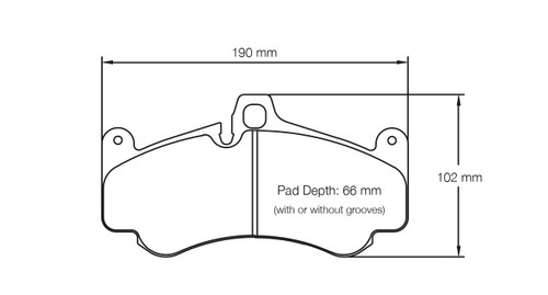 Pagid S2707 RSC 1 Front Brake Pads for Porsche 996 / 997 GT2 & GT3 - S2707C01001