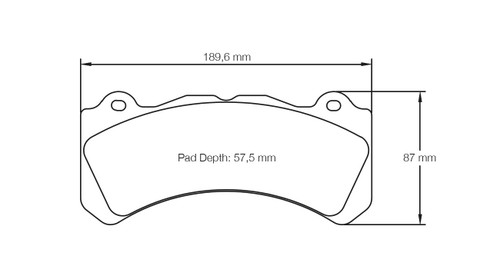 Pagid S8062 RSL 1 Brake Pads for Brembo XA5.71.L2 6 piston D57.5 [caliper family J, N] Calipers  - S8062L01001