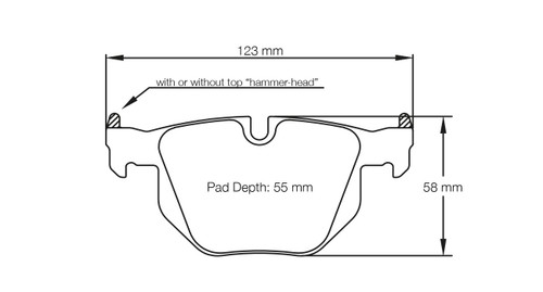 Pagid S8051 RSL 19 Rear Brake Pads for BMW E90/E91/E92 335i & 335d - E8051R1901